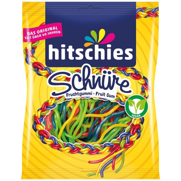 Hitschies | Schnüre, 4 Geschmacksrichtungen, Fruchtgummi • 125g