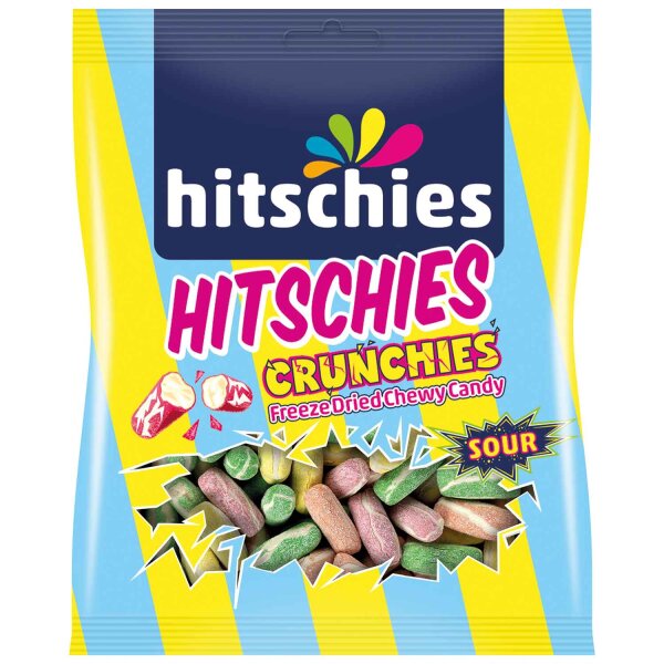 Hitschies | Crunchies Sour Mix, Gefriergetrocknetes Kaubonbon • 75g