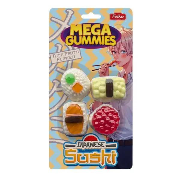 Mega Gummies | Japanese Sushi • Tutti Frutti Flavor • 120g