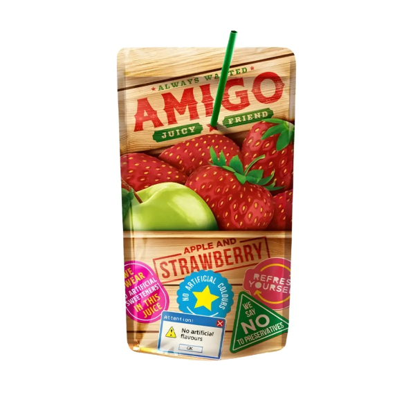 Amigo | Apple & Strawberry Softdrink • Einweg • 200ml